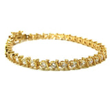 10K Yellow Gold 4.6MM Dash Bracelet WBG-022 - WORLDSTARBLING
