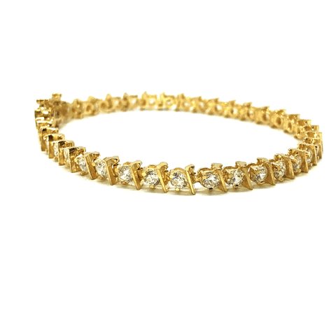 10K Yellow Gold 4.6MM Dash Bracelet WBG-022 - WORLDSTARBLING