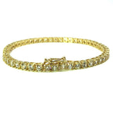10K Yellow Gold 3.8MM Tennis Bracelet WBG-023 - WORLDSTARBLING