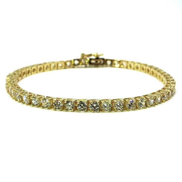 Bracelet de tennis en or jaune 10K 3,8 MM WBG-023