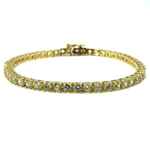 Bracelet de tennis en or jaune 10K 3.2MM WBG-024
