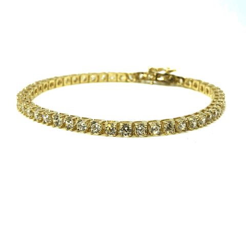 10K Yellow Gold 3.2MM Tennis Bracelet WBG-024 - WORLDSTARBLING