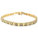 Bracelet de tennis en or jaune 10K X 4.8MM X WBG-025