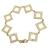 10K 18.8MM Yellow Gold Square Bracelet WBG-027 - WORLDSTARBLING