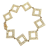 10K 18.8MM Yellow Gold Square Bracelet WBG-027 - WORLDSTARBLING