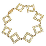 10K 18.8MM Yellow Gold Square Bracelet WBG-027 - WORLDSTARBLING