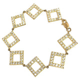 10K 18.8MM Yellow Gold Square Bracelet WBG-027 - WORLDSTARBLING