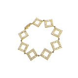 10K 18.8MM Yellow Gold Square Bracelet WBG-027 - WORLDSTARBLING