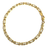 10K 4.2MM Yellow Gold Oval O Bracelet X WBG-028 - WORLDSTARBLING