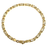 10K 4.2MM Yellow Gold Oval O Bracelet X WBG-028 - WORLDSTARBLING
