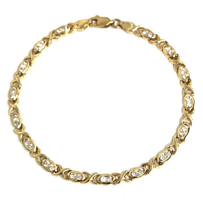Bracelet en or jaune 10K X 4,2 MM Oval O WBG-028