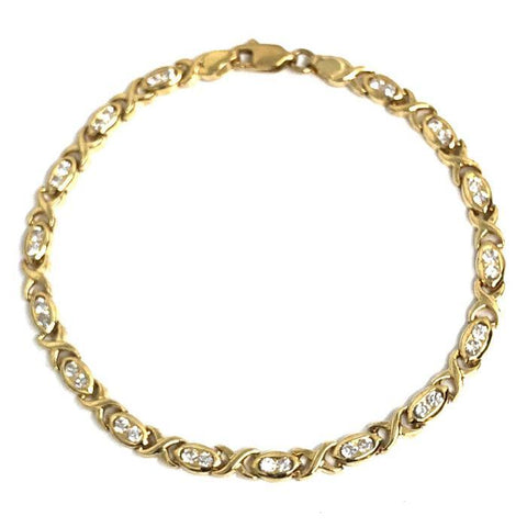 Bracelet en or jaune 10K X 4,2 MM Oval O WBG-028