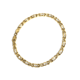 10K 4.2MM Yellow Gold Oval O Bracelet X WBG-028 - WORLDSTARBLING