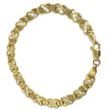 10K Yellow Gold Bracelet X 6 CZ WBG-029 - WORLDSTARBLING