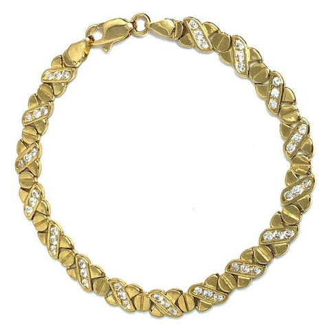 Bracelet en or jaune 10K X 6 CZ WBG-029
