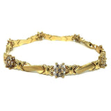 10K Yellow Gold 10K Gold Rose Gold Flower Bracelet WBG-030 - WORLDSTARBLING