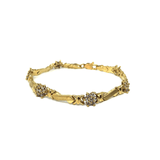 10K Yellow Gold 10K Gold Rose Gold Flower Bracelet WBG-030 - WORLDSTARBLING