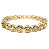 10K Yellow Gold Bracelet CZ 2 of 8MM WBG-033 - WORLDSTARBLING