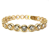 10K Yellow Gold Bracelet CZ 2 of 8MM WBG-033 - WORLDSTARBLING