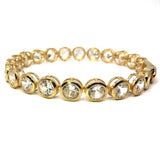 10K Yellow Gold Bracelet CZ 2 of 8MM WBG-033 - WORLDSTARBLING
