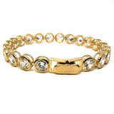 10K Yellow Gold Bracelet CZ 2 of 8MM WBG-033 - WORLDSTARBLING