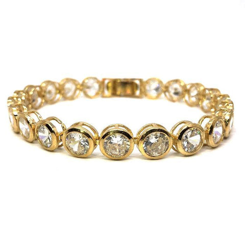 Bracelet en or jaune 10K CZ 2 de 8MM WBG-033