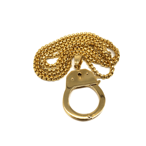 24in 3mm Rolo Chain With Handcuff Pendant STL_033 - WORLDSTARBLING
