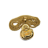 24in 3mm Rolo Chain With Buddha Head Pendant STL_031 - WORLDSTARBLING