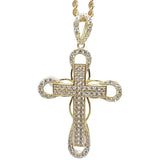 Rope Chain 2.5MM 10K With Cross OR 10K MNG-127 - WORLDSTARBLING