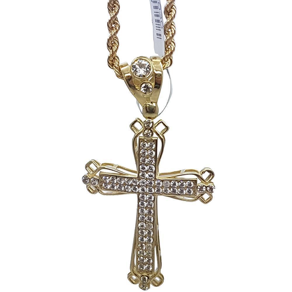 Rope Chain 2.5MM 10K With Cross OR 10K MNG-131 - WORLDSTARBLING