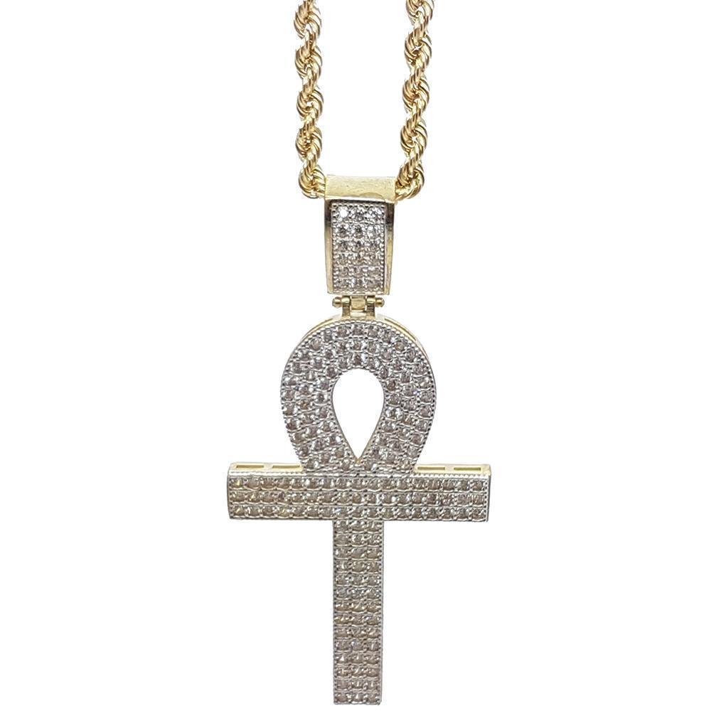 Rope Chain 2.5MM 10K With Cross OR 10K MNG-011 - WORLDSTARBLING