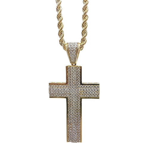 Rope Chain 4.0MM 10K With Cross OR 10K MNG-012 - WORLDSTARBLING