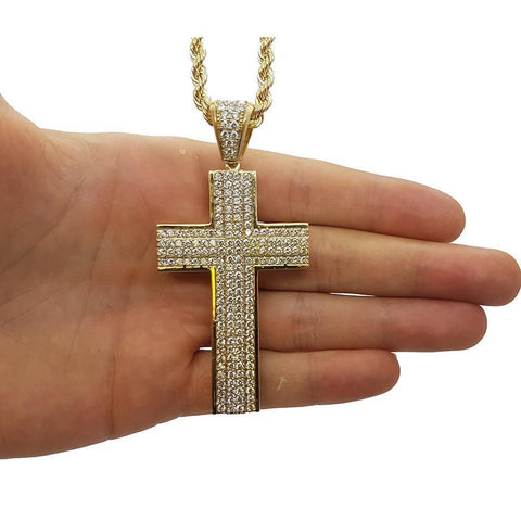 Rope Chain 4.0MM 10K With Cross OR 10K MNG-012 - WORLDSTARBLING