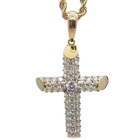 Rope Chain 4.0MM 10K With Cross OR 10K MNG-013 - WORLDSTARBLING