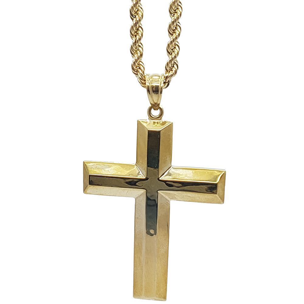 Rope Chain 4.0MM 10K With Cross OR 10K MNG-016 - WORLDSTARBLING