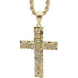 Rope Chain 4.0MM 10K With Cross OR 10K MNG-018 - WORLDSTARBLING