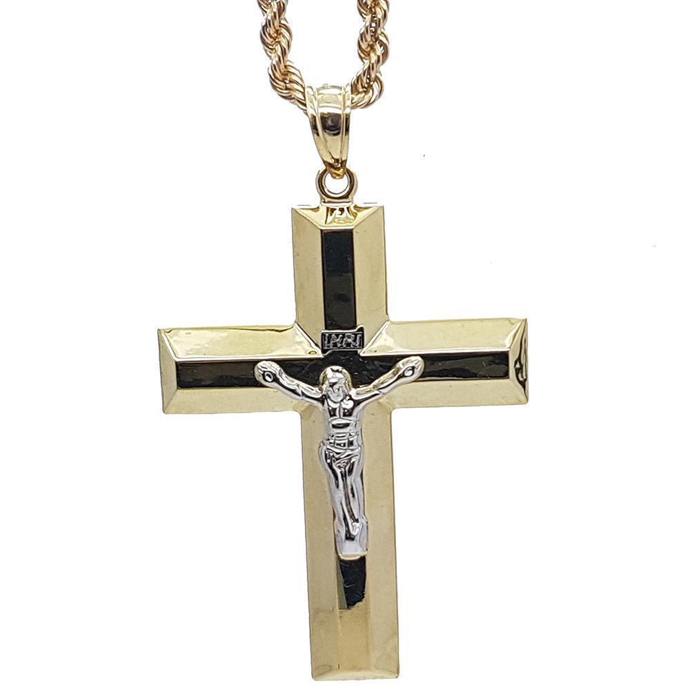 Rope Chain 4.0MM 10K With Cross OR 10K MNG-019 - WORLDSTARBLING