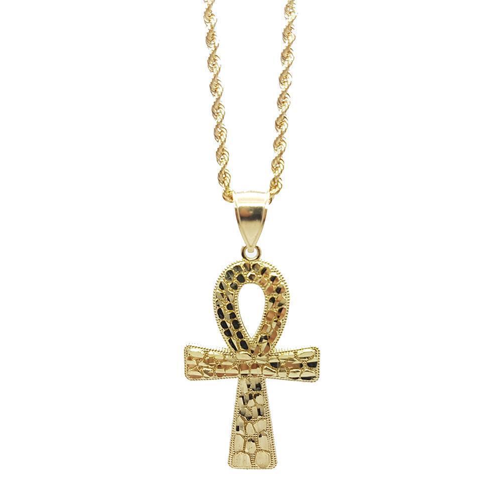 Rope Chain 2.5MM With Cross Ankh NSA-016 - WORLDSTARBLING