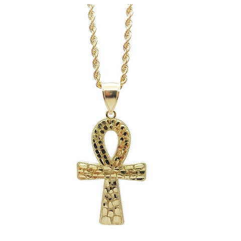 Rope Chain 2.5MM With Cross Ankh NSA-016 - WORLDSTARBLING