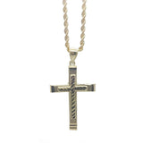 Rope Chain 2.5MM With Cross NSA-020 - WORLDSTARBLING