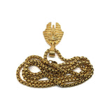 24in 3mm Rolo Chain With Pharaoh Pendant XS STL_015 - WORLDSTARBLING