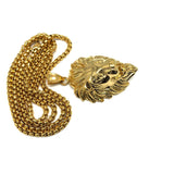 24in 3mm Rolo Chain With Lion Head Pendant STL_035 - WORLDSTARBLING