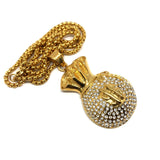 24in 3mm Rolo Chain With Money Bag Pendant STL_006 - WORLDSTARBLING
