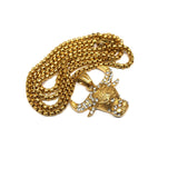 24in 3mm Rolo Chain With Big Bull Pendant STL_029 - WORLDSTARBLING