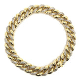 10K Yellow Gold 1.12CT Diamond Cuban Link Bracelet DBG-002 - WORLDSTARBLING