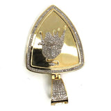 10K Yelow Gold 26MM 0.50CT Diamond Auto Exotic Pendant DPG-014 - WORLDSTARBLING