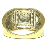 10K Yellow & White Gold 0.56CT Diamond Cross Ring DRG-001 - WORLDSTARBLING