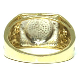 10K Yellow Gold 0.33CT Diamond Cross Ring DRG-006 - WORLDSTARBLING
