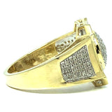 10K Yellow & White Gold 0.56CT Diamond Cross Ring DRG-008 - WORLDSTARBLING