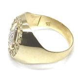 10K Yellow Gold and White Franc Mason Ring FMR_002 - WORLDSTARBLING